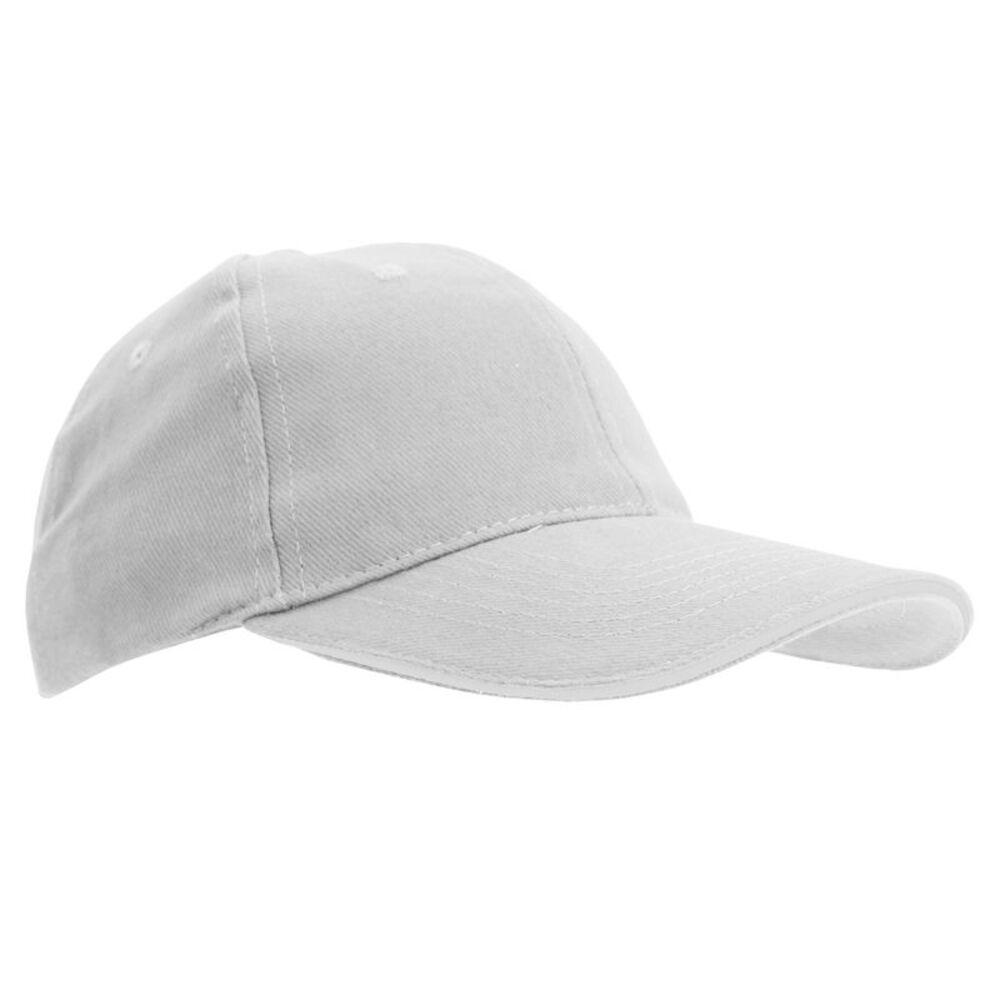 SOLS Unisex Buffalo 6 Panel Baseball Cap / White